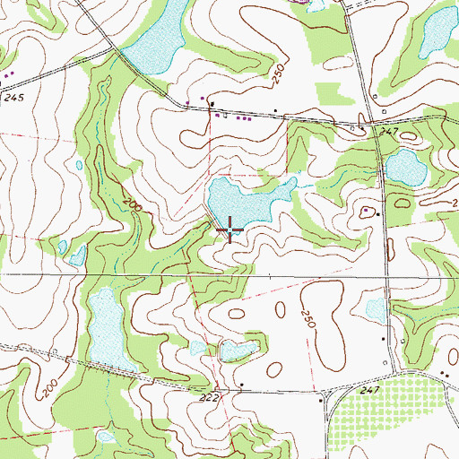 Topographic Map of Callaway Pond Dam, GA