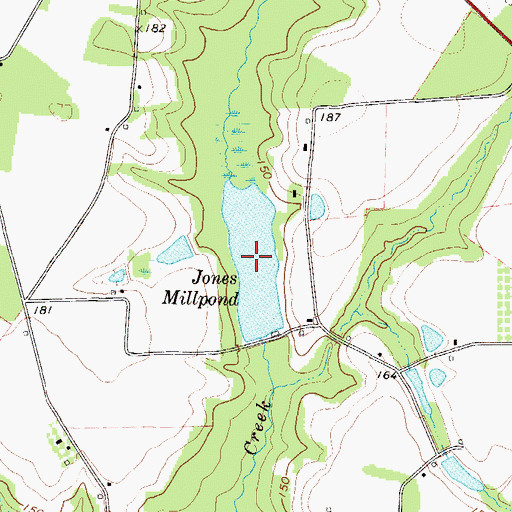 Topographic Map of Jones Millpond, GA