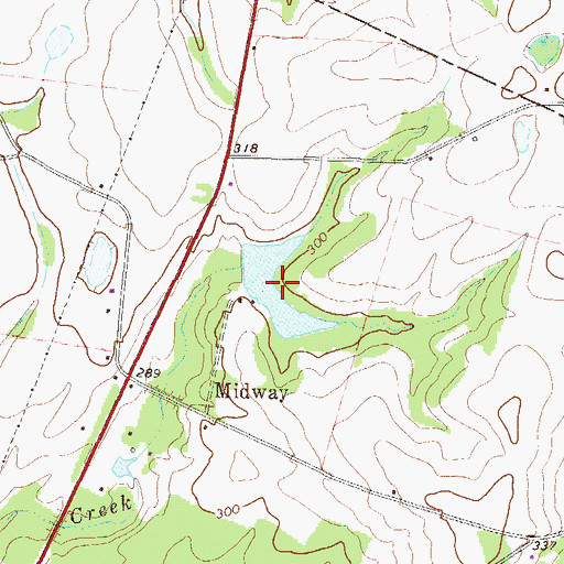 Topographic Map of Stanley Lake, GA
