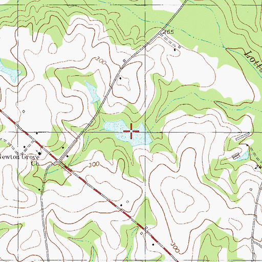 Topographic Map of Fields Pond, GA