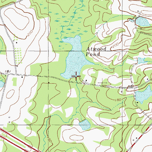 Topographic Map of Atwood Pond Dam, GA