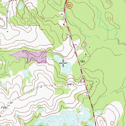 Topographic Map of Daughtry Lake North, GA