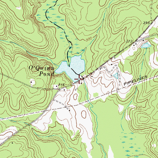 Topographic Map of O'Quinn Pond Dam, GA