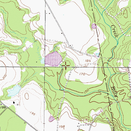 Topographic Map of Rodgers Pond Dam, GA