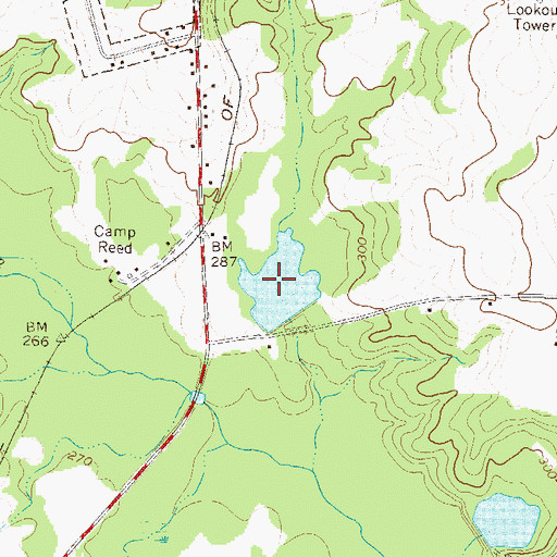 Topographic Map of Lord Pond, GA