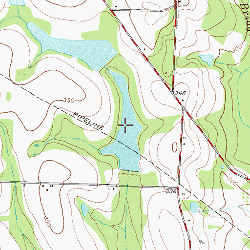 Topographic Map of Moss Lake, GA