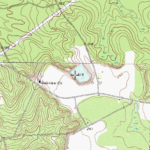 Topographic Map of Miller Lake Dam, GA