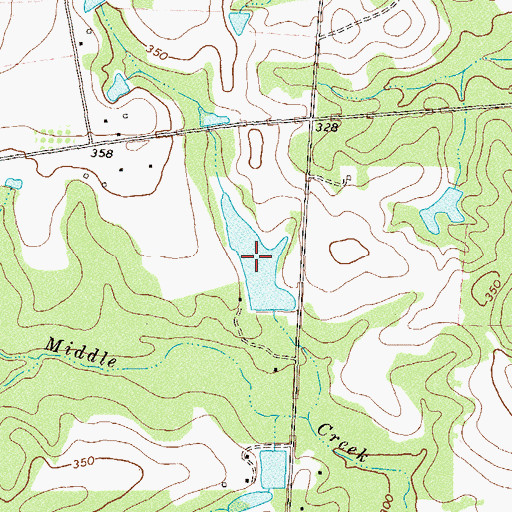 Topographic Map of Allen Lake, GA
