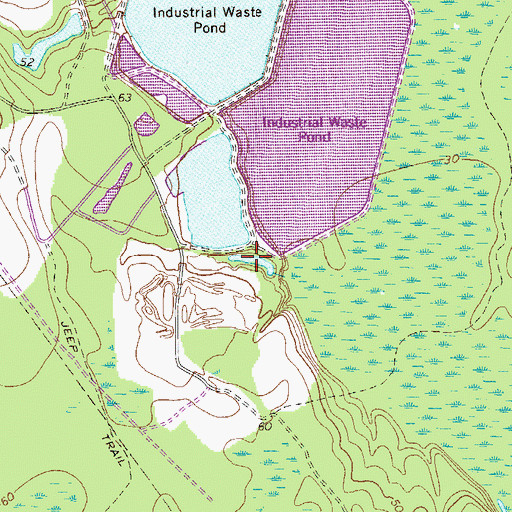 Topographic Map of Rayonier Lake South, GA