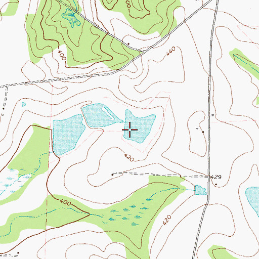 Topographic Map of Knight Lake Dam, GA