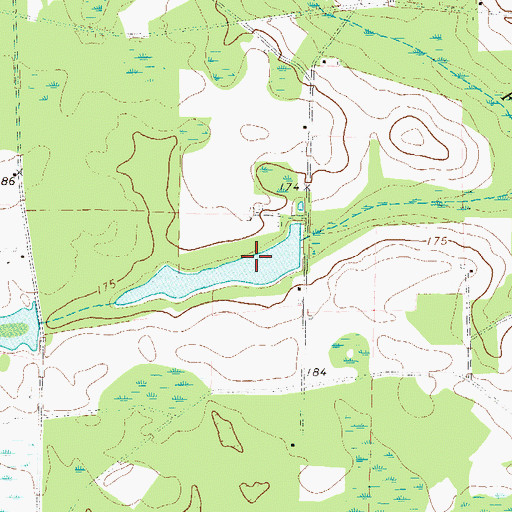 Topographic Map of Lee Lake, GA