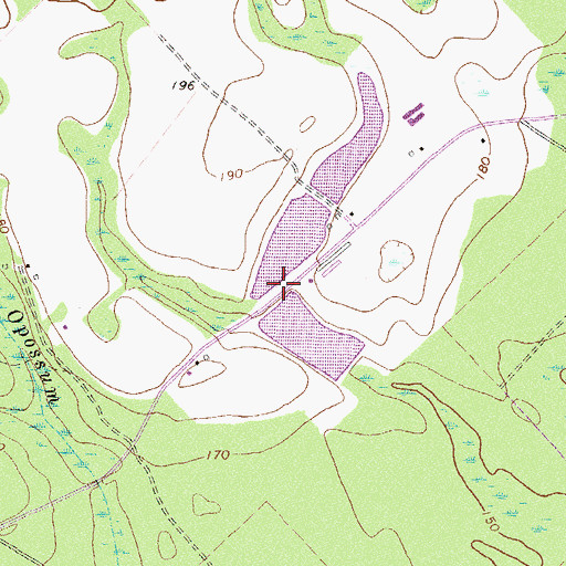 Topographic Map of Stapleton Lake Dam, GA