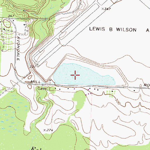 Topographic Map of Airport Lake, GA