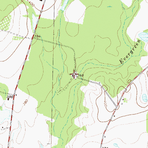 Topographic Map of Longstreet Church, GA