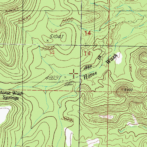 Topographic Map of Seepage Canyon, AZ