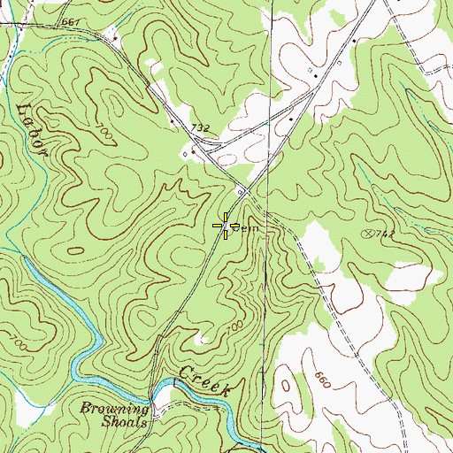 Topographic Map of Conner Cemetery, GA