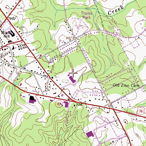 Topographic Map of Loganville Primary School, GA