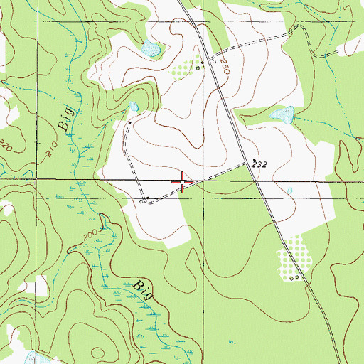 Topographic Map of Hendrix and Welsh Cemetery, GA