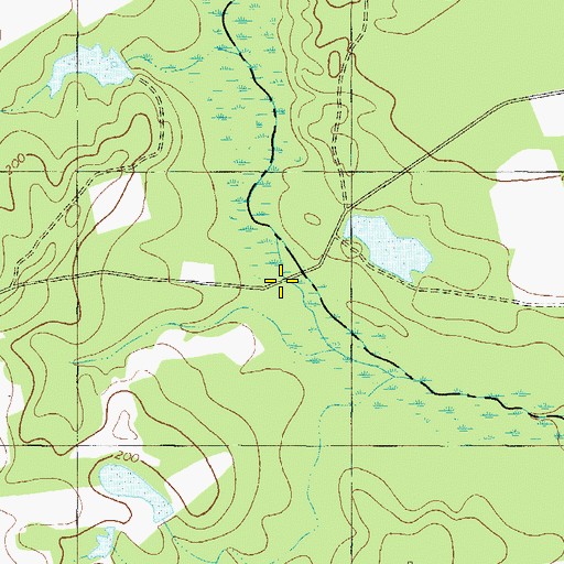 Topographic Map of Hendrix Bridge, GA