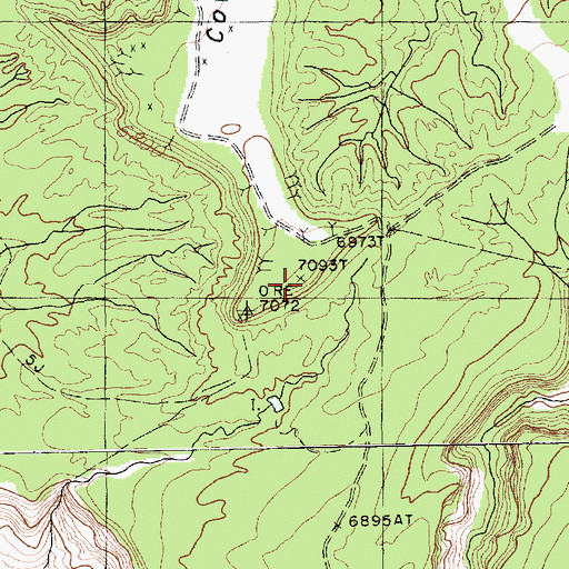 Topographic Map of Cove Mesa, AZ