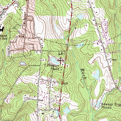 Topographic Map of Forsyth Waterworks, GA
