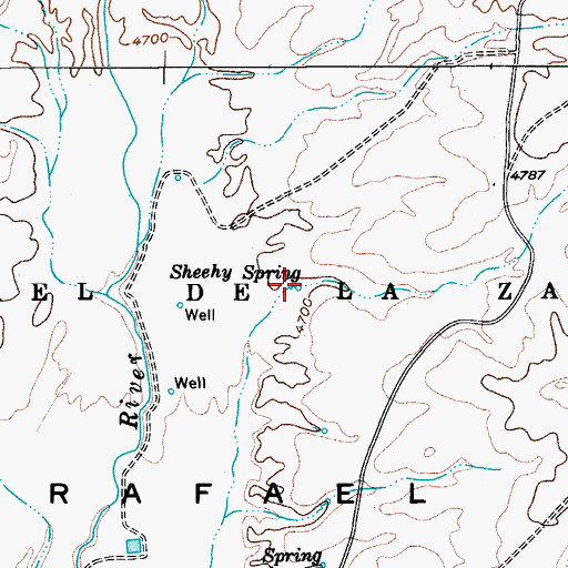 Topographic Map of Sheehy Spring, AZ