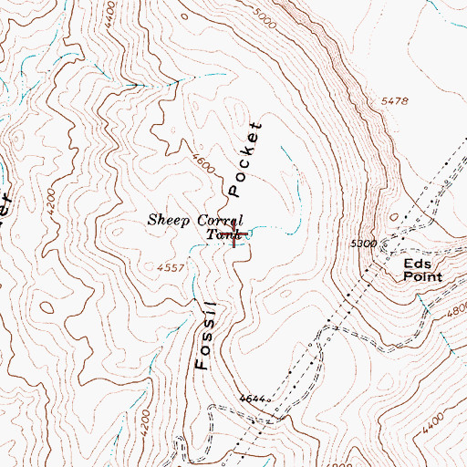 Topographic Map of Sheep Corral Tank, AZ