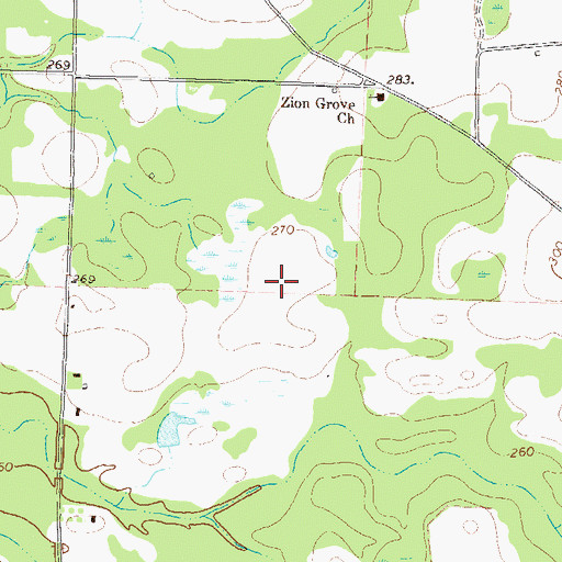 Topographic Map of Davis School (historical), GA
