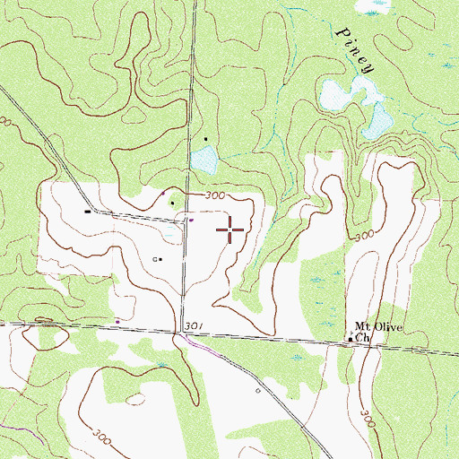 Topographic Map of Deerfield Farm Estates, GA