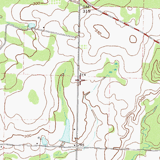 Topographic Map of Denby School (historical), GA