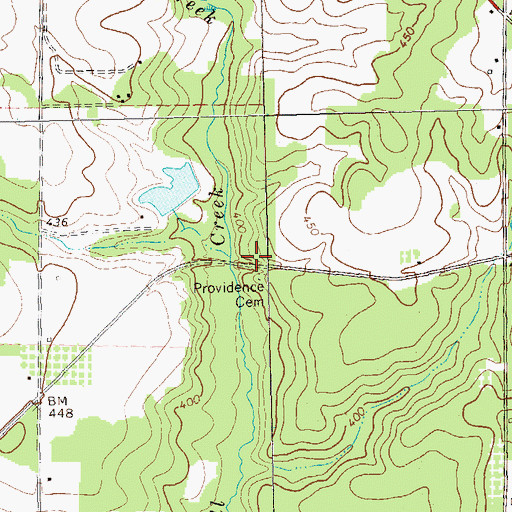 Topographic Map of Providence Church (historical), GA