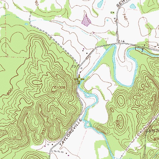 Topographic Map of Davette Spring, GA