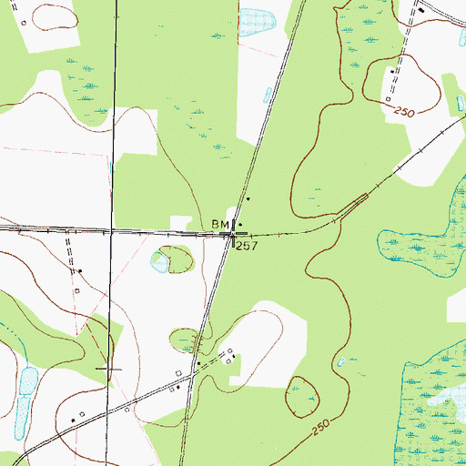 Topographic Map of Berrien (historical), GA