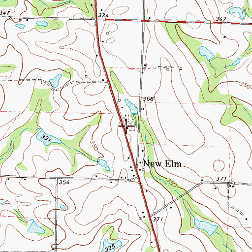 Topographic Map of New Elm Church, GA