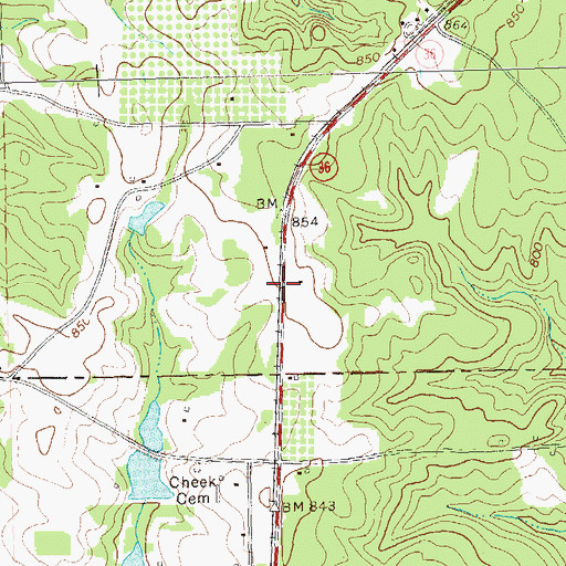 Topographic Map of Middlebrooks (historical), GA