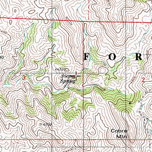 Topographic Map of Sierra Spring, AZ