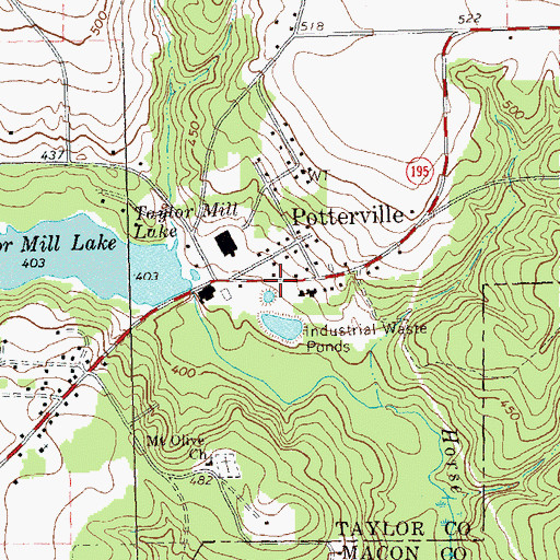 Topographic Map of Taylor Mill Missionary Church, GA
