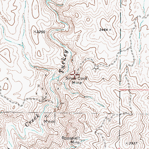 Topographic Map of Silver Cord Mine, AZ