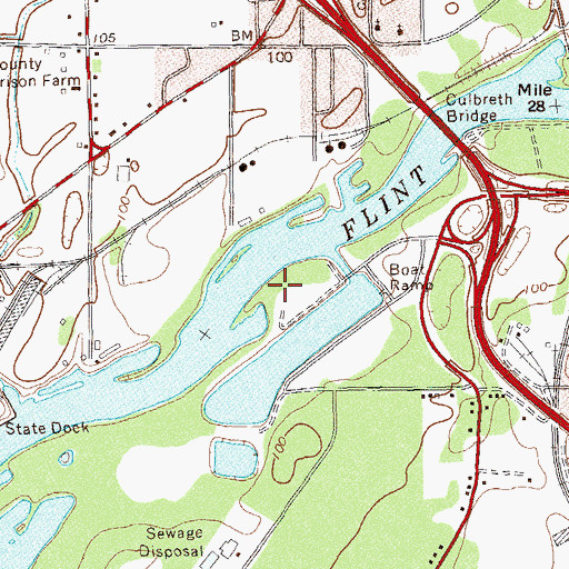 Topographic Map of Earle May Park, GA