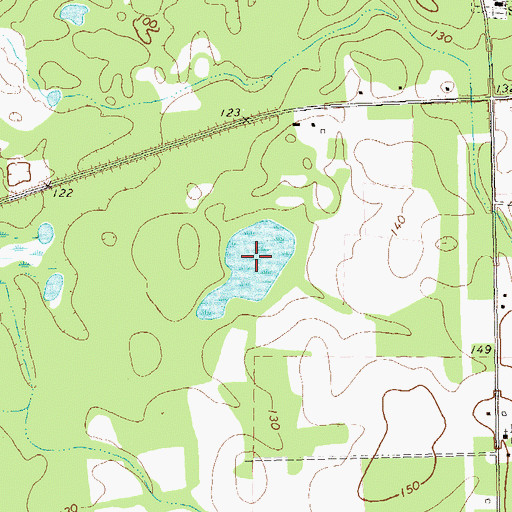 Topographic Map of Gum Pond, GA