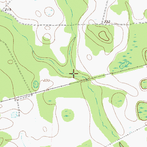 Topographic Map of Number Seven Branch, GA