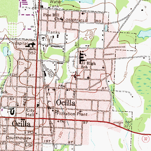 Topographic Map of Broaches Chapel Christian Methodist Episcopal Church, GA