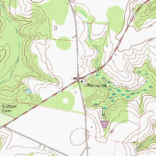 Topographic Map of Marvin Yancey School (historical), GA