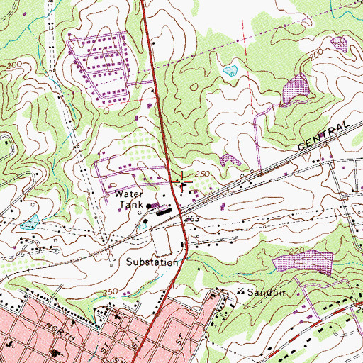 Topographic Map of Paul Anderson Youth Home, GA