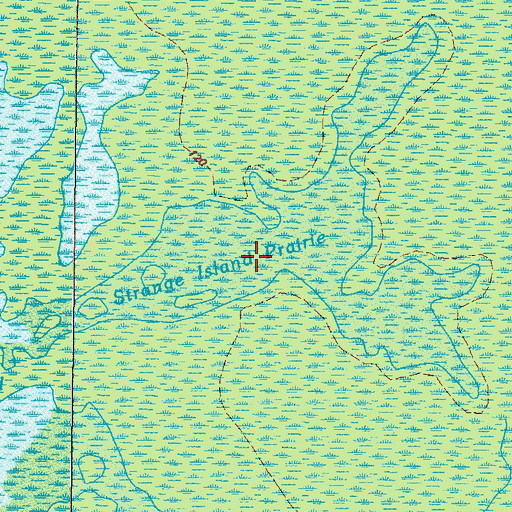 Topographic Map of Strange Island Prairie, GA