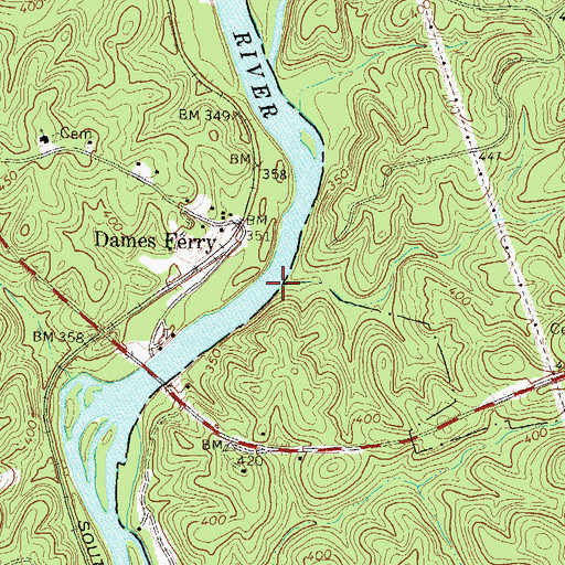 Topographic Map of Barn Branch, GA
