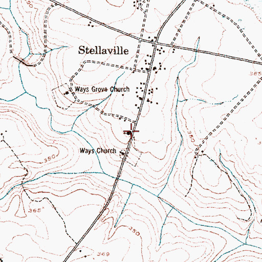 Topographic Map of Stellaville Junior High School, GA