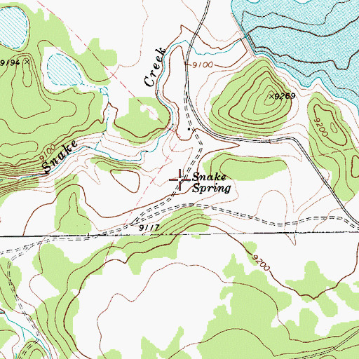 Topographic Map of Snake Spring, AZ