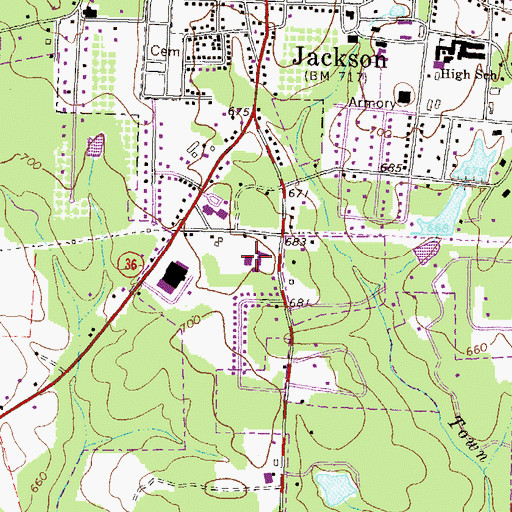 Topographic Map of Indian Springs Academy, GA