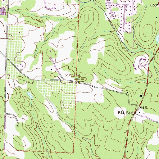 Topographic Map of New Hope School (historical), GA